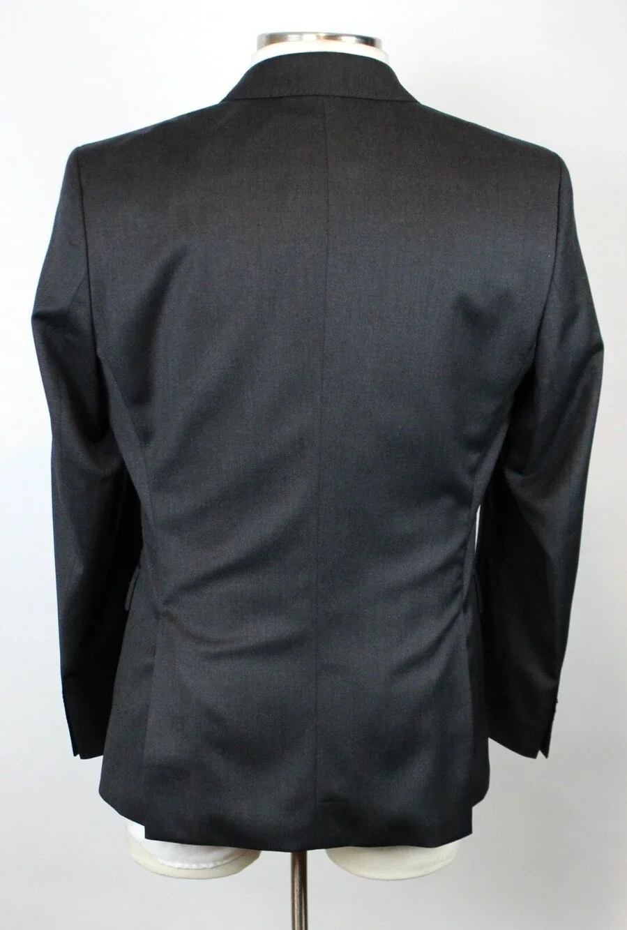 Hugo Boss Sport Coat 40 R Mens Slim Fit Huge Reda Wool Dark Grey Solid Blazer